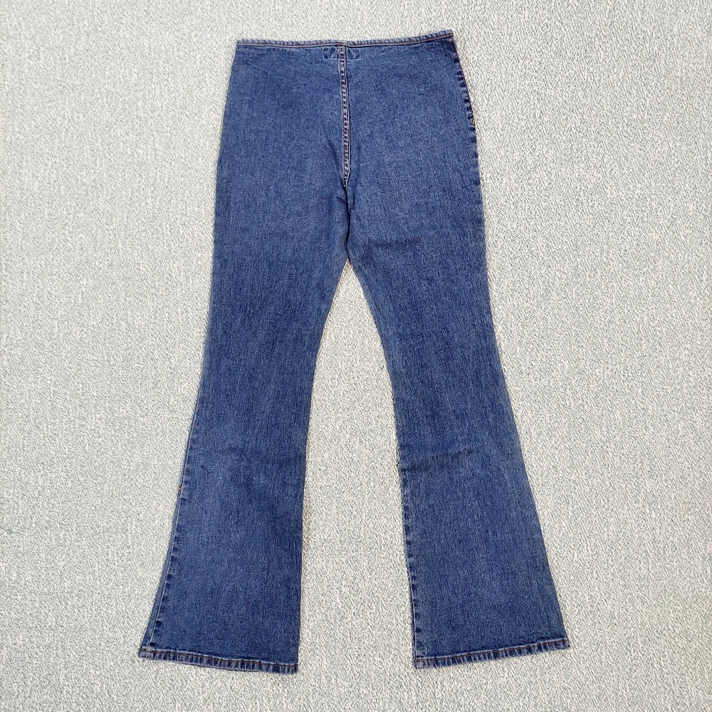 Vintage Jordache Flared Jeans With Decorative Stiching. - Picture 2 of 10